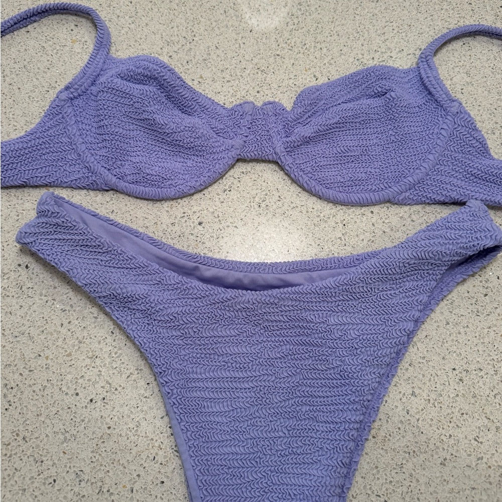 MondaySwimwear Bikini Set Violet Crinkle
